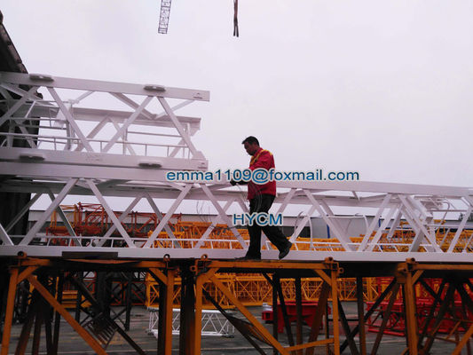D63-2520 25M Jib Boom Luffing Tower Crane 1.2*3m Mast Bölüm 6t