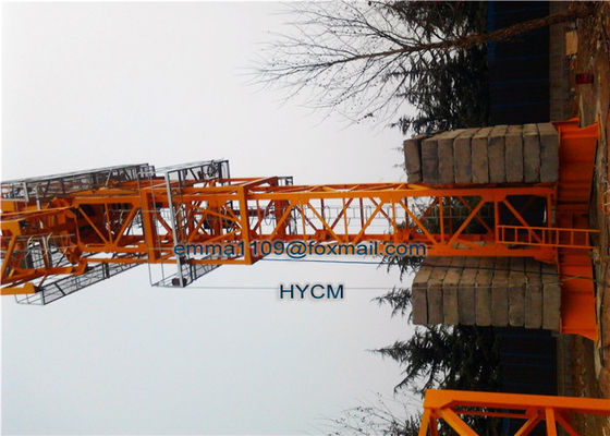 Projeler QTD160-5030 Luffing Jib Tower Crane 12t Maksimum Yük ve 3.0t Tip Yük