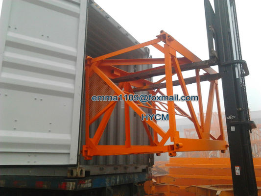 Küçük Kule Krenleri Qtz40 Bina İnşaat Makineleri 48m Boom Arm