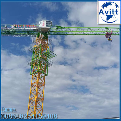 Emlak bina inşaatında kullanılacak 6t Flat Top Tower Crane