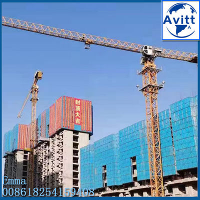 6t Flat Top Tower Crane PT5515 QTZ80 55 Metre Jib Cranetower