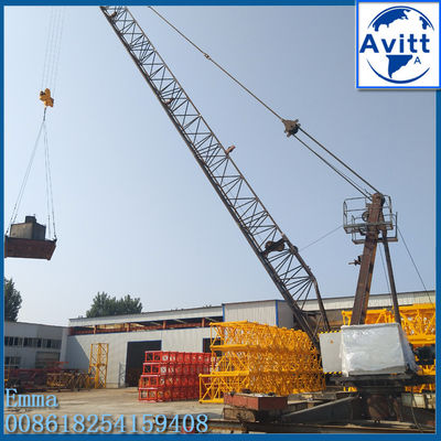 6 tonluk yük QD2420 Derrick Luffing Cranes 24m Kol Uzunluğu 150m Yükseklik