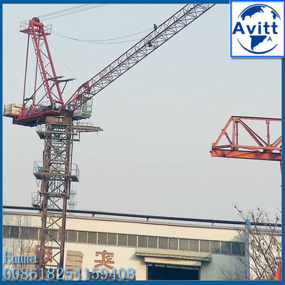 Sabit D63 Jib Luffing Tower Crane 24m Boom 2.0t Son Yük ve 6t Max Yük