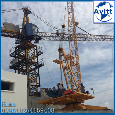 6000kg Maksimum Yük 24mts Luffing Jib Derrick 60m Bina İnşaatı için vinç