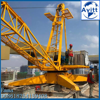 QD80 Derrick Crane 8 ton yük kaldırma direksiz inşaat malzemeleri