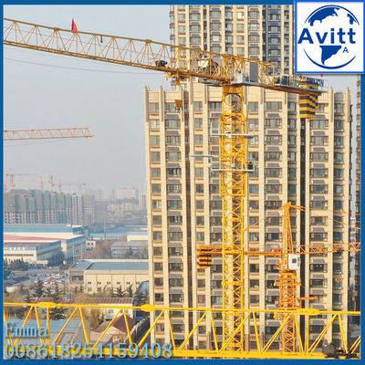 QTZ125 Düz Tepe Kule Vinç 60m Bom 10t Kapasite